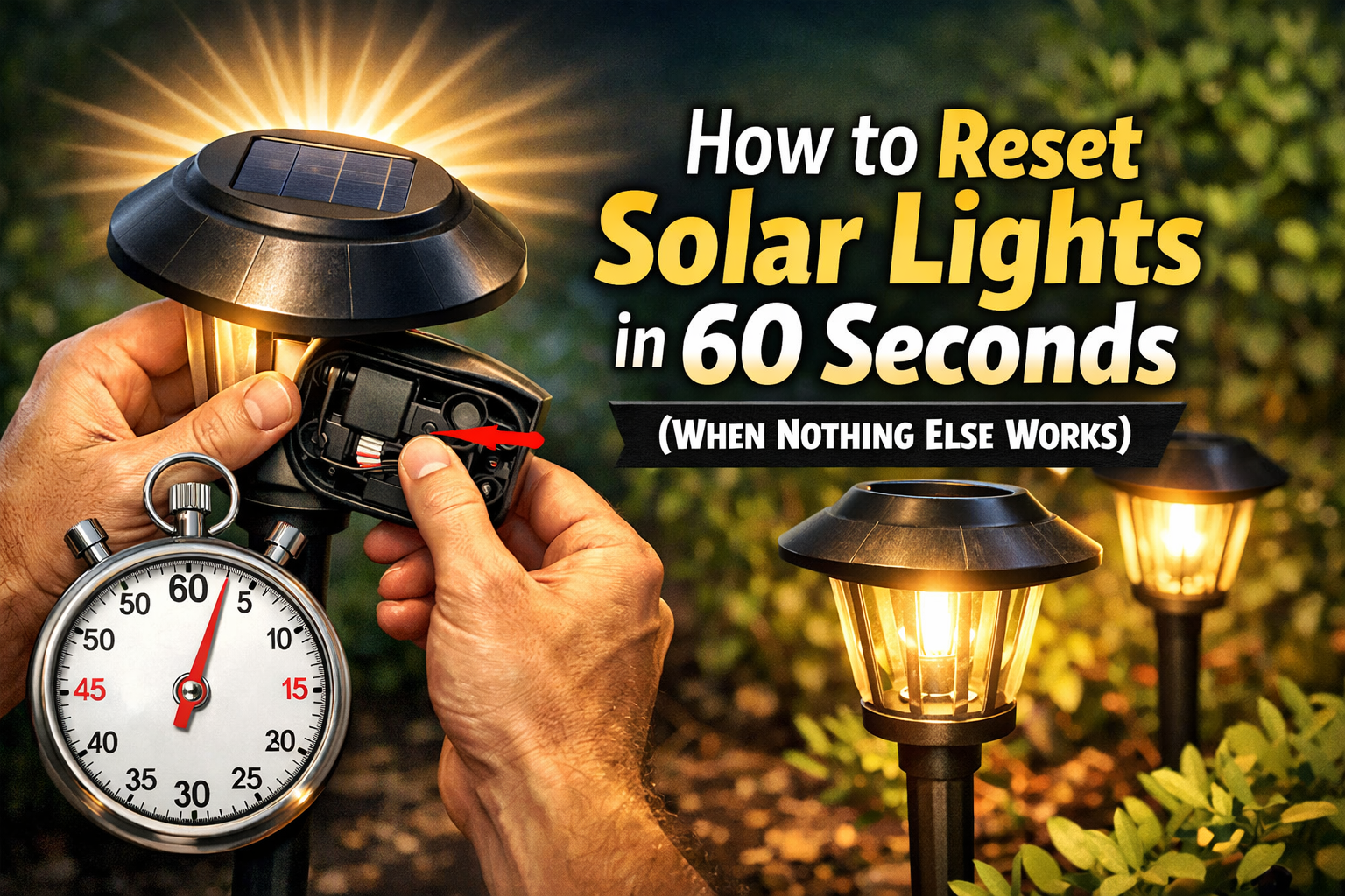 How to Reset Solar Lights in 60 Seconds (When Nothing Else Works)
