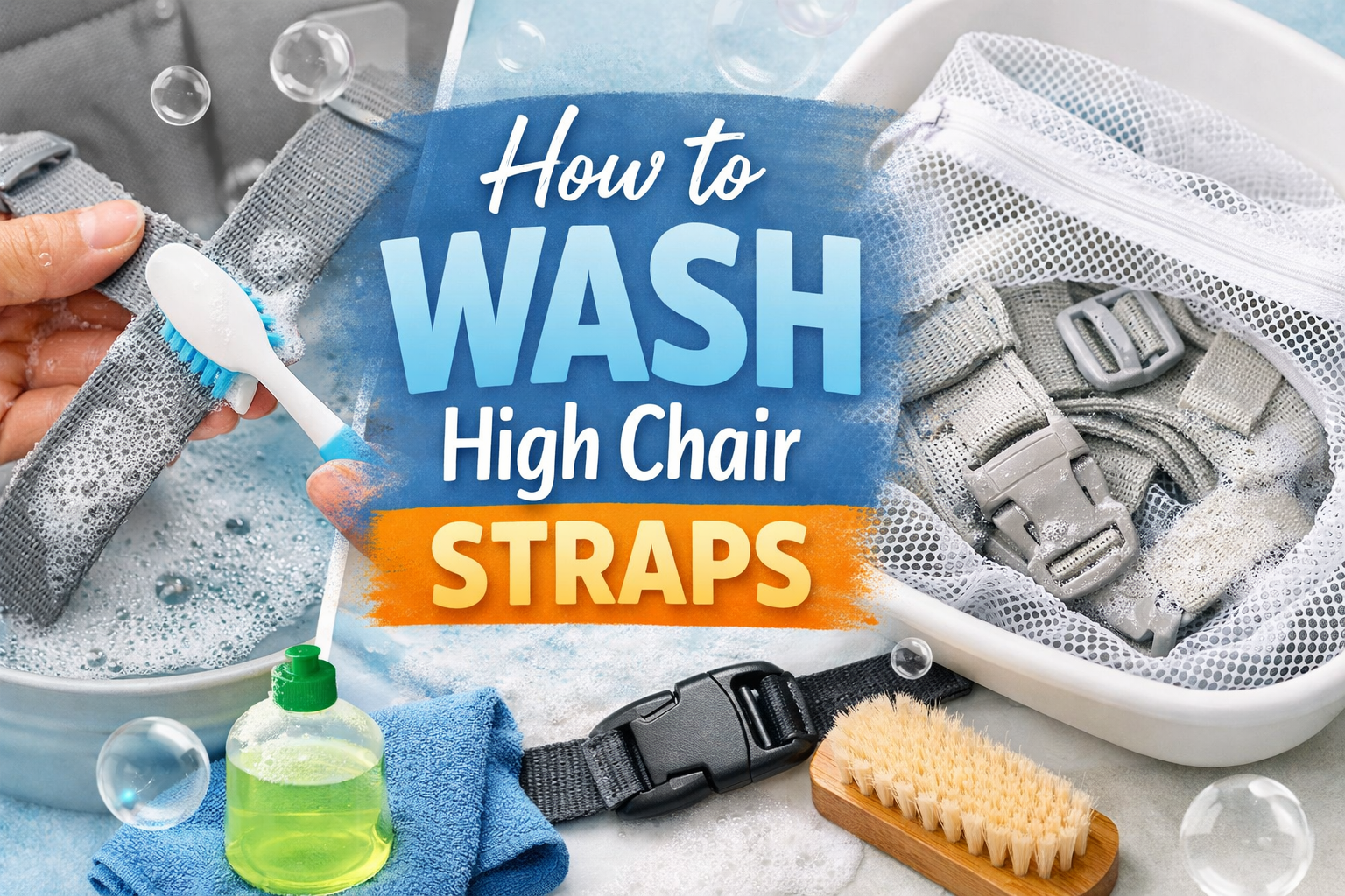 How to Wash High Chair Straps Fast (Without Odor, Stains, or Strap Damage)