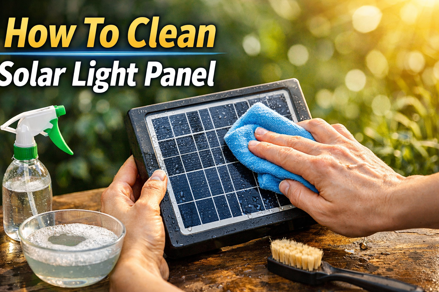 How To Clean Solar Light Panel (Fast Fix for Dim Lights, Cloudy Haze, and Water Spots)