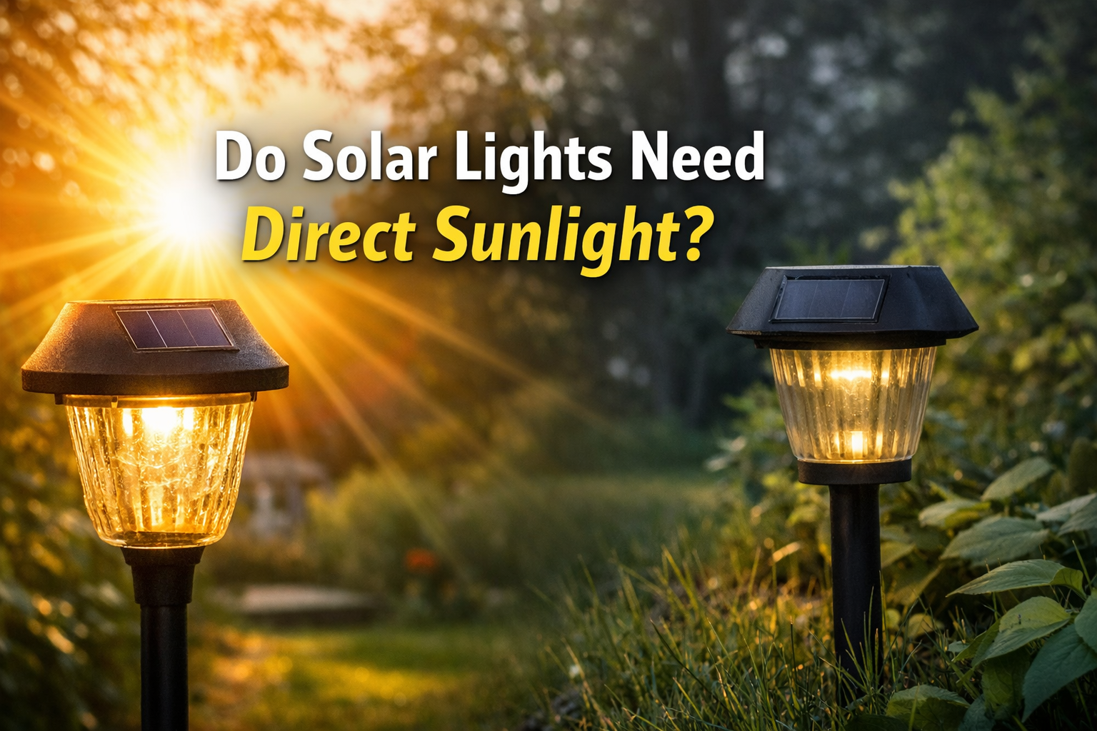 Do Solar Lights Need Direct Sunlight? The Useful Answer for Shade, Clouds, and Winter